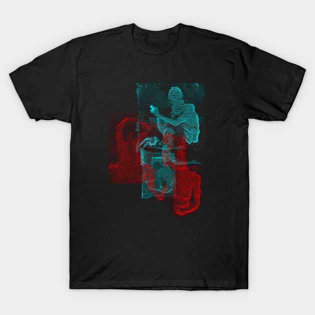 Digital Glitch Art Cursed Internet Image Design #4 T-Shirt by MrBenny